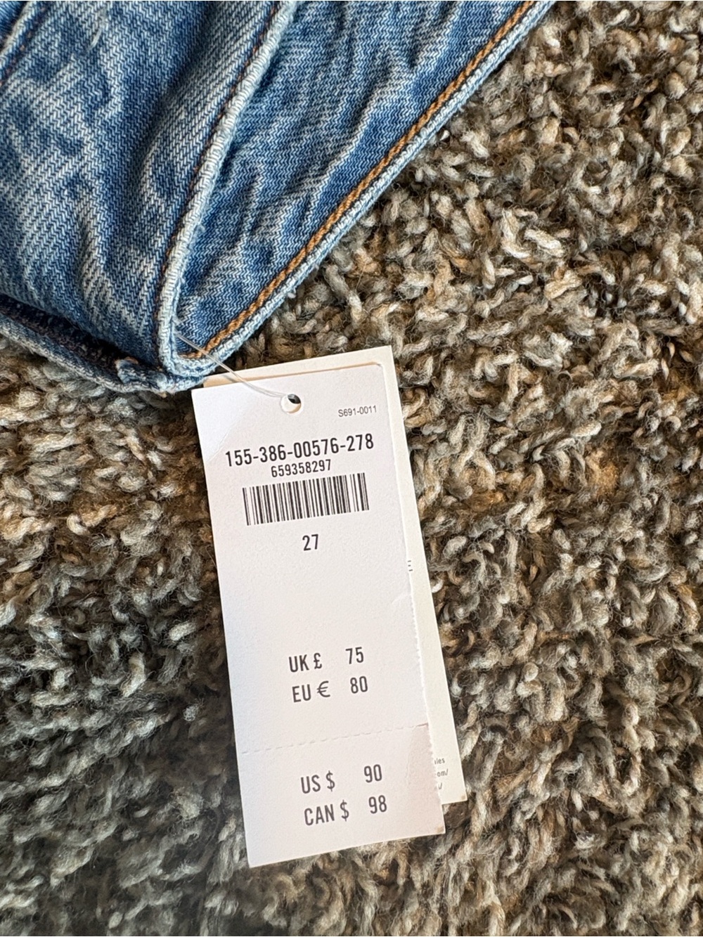 Abercrombie & Fitch Light Blue Wide Leg Jeans - Picture 2 of 4